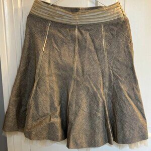The Limited panel skirt - linen blend - tulle accents - gray - size 2